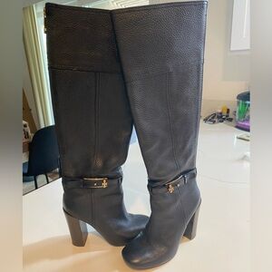 Tory Burch Block Heel Black Boots- Size 6
